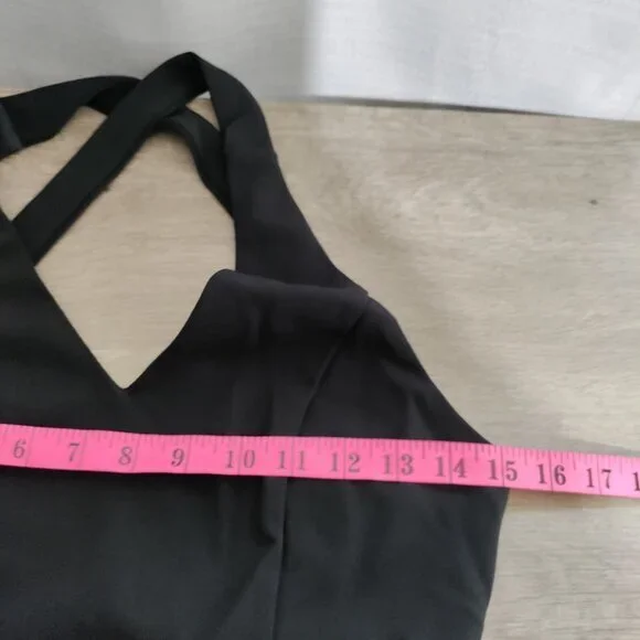 Lulus Katrina Black Strappy Sleeveless Skater Dress Size Medium NWT - Picture 10 of 11